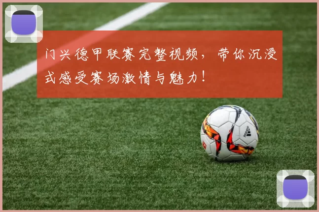 门兴德甲联赛完整视频,带你沉浸式感受赛场激情与魅力!
